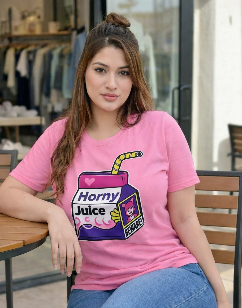 Horny Juice Graphic Art T-Shirt