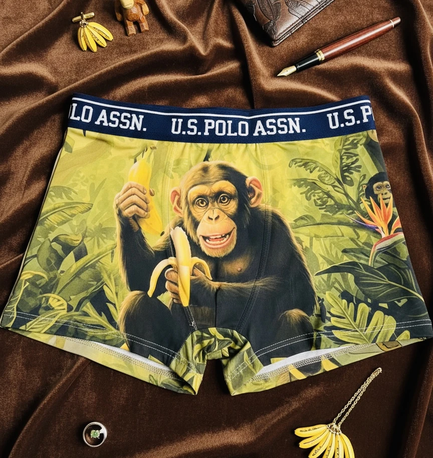 Monkey printed men's underwear