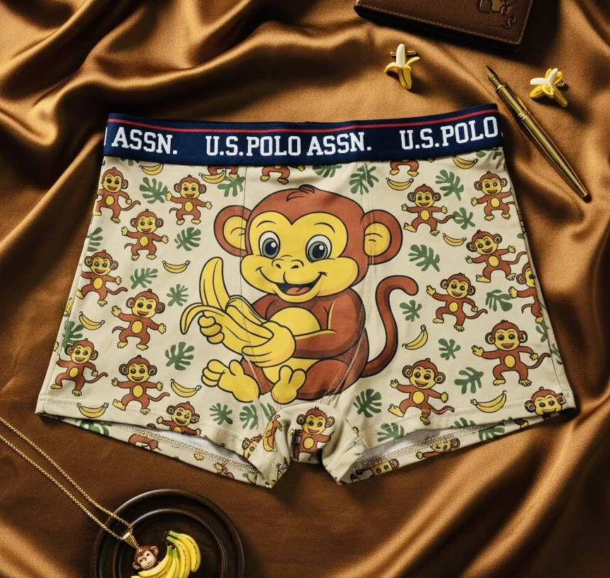 Baby monkey printed men's underwear