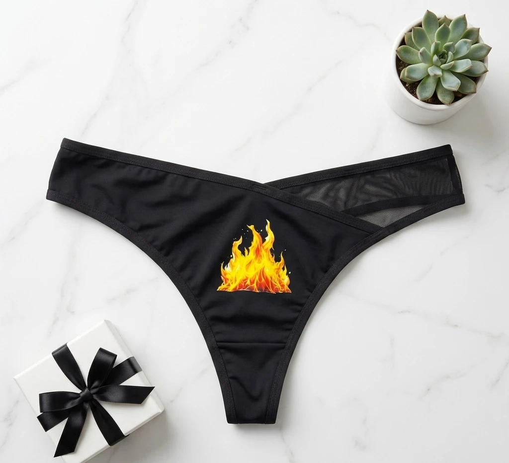 Fire Printed Thong