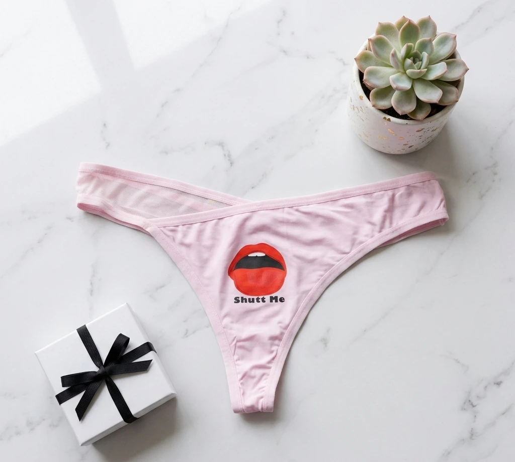 Shut Me Printed Thong