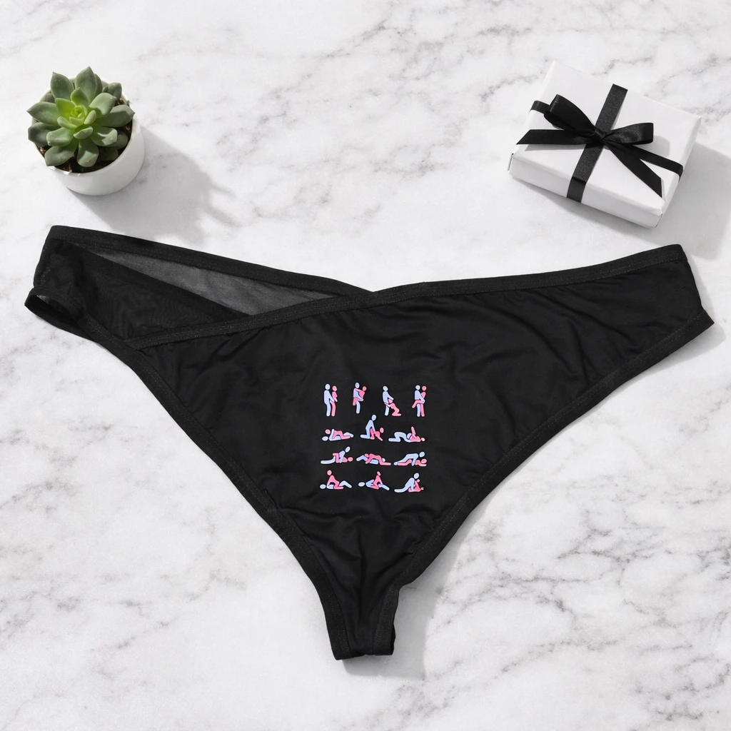 S*x Position Printed Thong