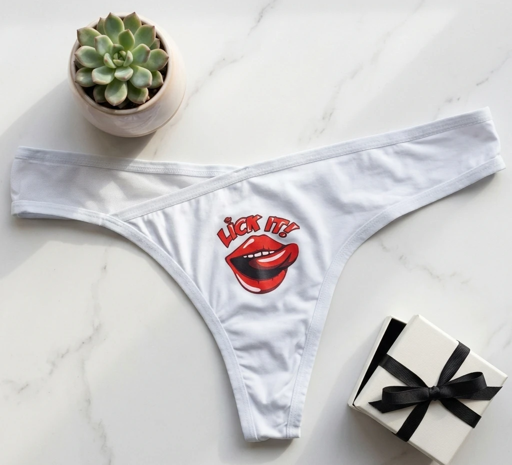 Lick It Bold Printed Thong