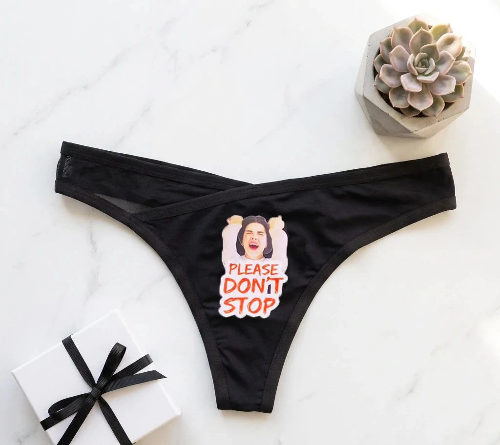 Please Don't Stop Printed Thong