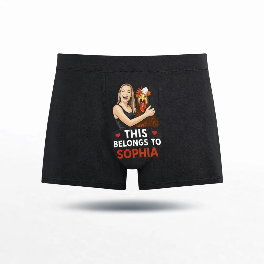 This Belongs to Sophia” Funny Custom Men’s Boxer Briefs
