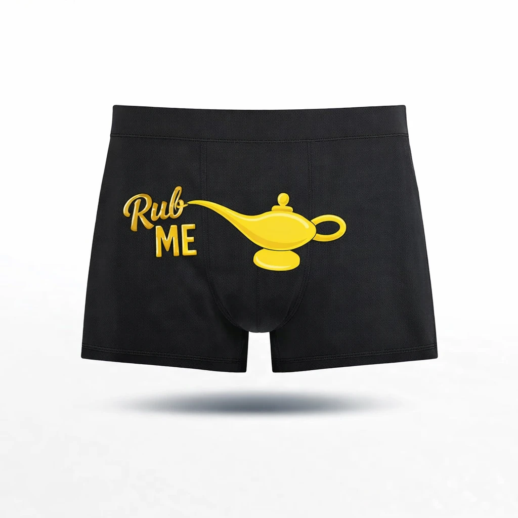 Rub Me Funny Genie Lamp Men’s Boxer Briefs