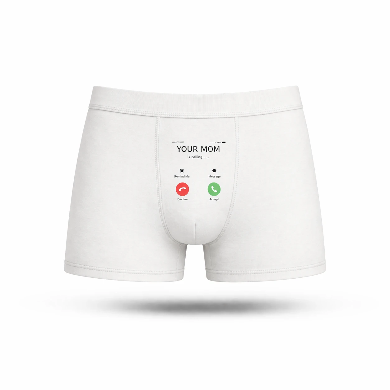 Your Mom Is Calling Funny Phone Screen Men’s Boxer Briefs